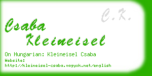 csaba kleineisel business card